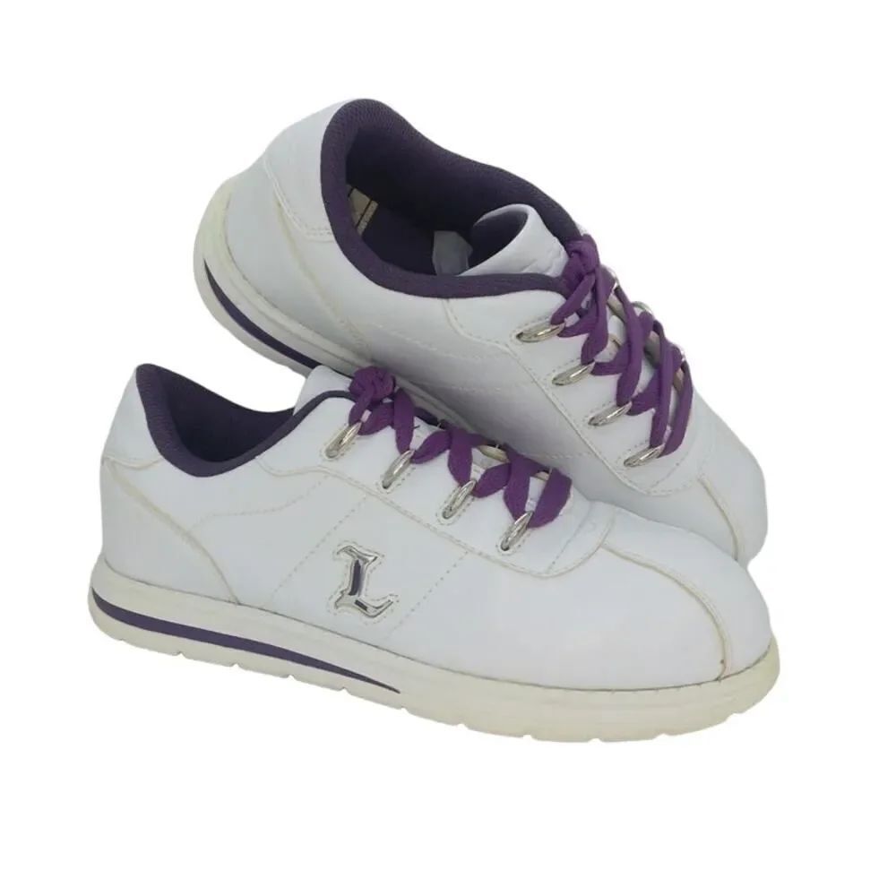 LUGZ Z-ROCS Womens White & Purple Fashion Leather Sneakers - Size: 8